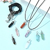 DIY Natural & Synthetic Gemstone & Waxed Cord Necklace Making Kits DIY-FS0008-04B-7