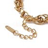 304 Stainless Steel Rope Chain Bracelet for Men Women LS-BJEW-P284-09G-3