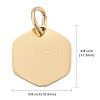 Ion Plating(IP) 304 Stainless Steel Stamping Blank Tag Charms STAS-I311-24G-3