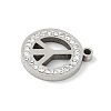 304 Stainless Steel Rhinestone Pendants STAS-Q354-04P-2