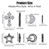 16Pcs 4 Styles Synthetic Non-magnetic Hematite Pendants G-CA0001-77-2