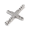 Rack Plating Brass Clear Cubic Zirconia Pendants KK-M293-12P-2
