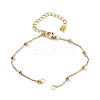 304 Stainless Steel Round Ball Cable Chain Bracelet Making AJEW-JB01331-01-2