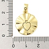 Rack Plating Brass and Cubic Zirconia Pendant KK-Q787-02G-3