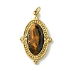 Faceted Natural Tiger Eye Pendants FIND-Z028-40C-1
