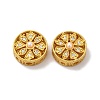 Rack Plating Hollow Brass Cubic Zirconia Beads KK-K381-21D-MG-1
