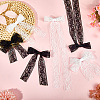 12Pcs 6 Styles Polyester Alloy Bowknot Hair Clips PHAR-CN0001-02-3