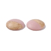 Two Tone Wood Grain Frosted Imitation Leather Style Resin Cabochons LS-RESI-G053-01B-2