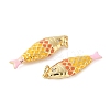 Brass Enamel Pendants X-KK-B148-14G-04-2