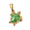 Ocean 304 Stainless Steel Enamel Pendants STAS-P395-01B-G-1