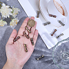6Pcs 6 Styles Double Hole Brass Beads KK-OC0001-61-3