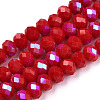 Electroplate Opaque Solid Color Glass Beads Strands LS-EGLA-A034-P4mm-L21-1