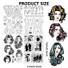 4Pcs 4 Styles Human PVC Plastic Clear Stamps DIY-CA0006-64H-2