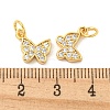 Rack Plating Brass Micro Pave Clear Cubic Zirconia Pendants KK-B093-13B-G-3