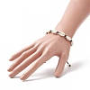 Natural Shell & Synthetic Turquoise Braided Bead Bracelet for Women BJEW-JB09245-03-4