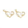 Eco-friendly Rack Plating Brass Micro Pave Cubic Zirconia Pendants KK-F845-43G-2