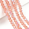 Electroplate Glass Beads Strands EGLA-A034-T1mm-L24-4