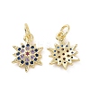 Brass Micro Pave Cubic Zirconia Charms KK-E068-VF163-1
