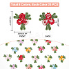   160Pcs 8 Colors Flower Pattern Water Soluble Computerized Embroidery Appliques DIY-PH0013-98-2