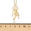 Alloy Crystal Rhinestone with Resin Jellyfish Pendant Necklaces for Women NJEW-A066-03G-5