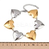 304 Stainless Steel Stainless Steel Link and Charm Bracelets BJEW-C111-03GP-3