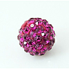 Polymer Clay Rhinestone Beads RB-H284-6MM-Half-502-1