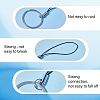 96Pcs 8 Colors Alloy & Nylon Mobile Phone Finger Rings AJEW-GL0002-81-4