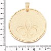 Plating Hammered Alloy Big Pendants PALLOY-T090-09G-3