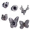 6 Sets 6 Styles Zinc Alloy Bag Twist Lock Accessories FIND-PH0002-24B-1