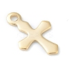 304 Stainless Steel Tiny Cross Charms STAS-H149-01G-1