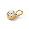 Ion Plating(IP) 304 Stainless Steel with Rhinestone Charms STAS-G351-13G-02-2