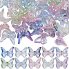 50Pcs 10 Colors UV Plating Rainbow Iridescent Transparent Acrylic Beads TACR-SC0001-30-1