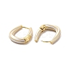 Enamel Teardrop Hoop Earrings EJEW-C054-03G-3