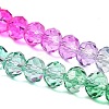 Transparent Painted Glass Beads Strands DGLA-A034-T6mm-A03-4