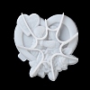 Valentine's Day Heart with Lovers & Flower DIY Wall Decoration Statue Silicone Molds DIY-G096-02-5