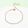 304 Stainless Steel Cable Chain Bracelets BJEW-C134-01D-G-3