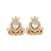 Brass Micro Pave Cubic Zirconia Beads KK-C115-12G-1