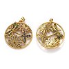 Autumn Theme Brass Micro Pave Cubic Zirconia Pendants ZIRC-L100-022G-2