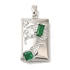 Brass Micro Pave Cubic Zirconia Pendants KK-K389-038P-1