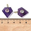 Natural Amethyst Faceted Pendants G-F819-03G-04-3