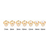 Flat Round Brass Cuff Ring Components KK-G551-05G-4