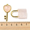 Natural Rose Quartz Pendants G-H308-07G-01-3