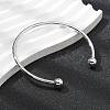 Brass Open Cuff Bangles BJEW-G736-07P-1
