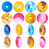 8Pcs 4 Colors Natural Chalcedony Pendants G-NB0003-93-2