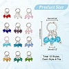 48Pcs 12 Color Glass Imitate Austrian Crystal Bicone Beaded Charms PALLOY-PH01621-2