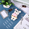 300Pcs PP Plastic Badge Strap Clip Key Chain Connector Plastic Keychain Clip for Card Holder FIND-NB0006-90-4