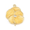 Brass Enamel Connector Charms KK-L275-57G-02-1