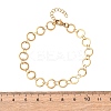 304 Stainless Steel Ring Link Chain Bracelets BJEW-P373-02B-G-5