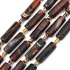 Natural Banded Agate/Striped Beads Strands G-A306-B02-01-2