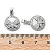 Brass Micro Pave Cubic Zirconia Charms KK-L222-017P-3